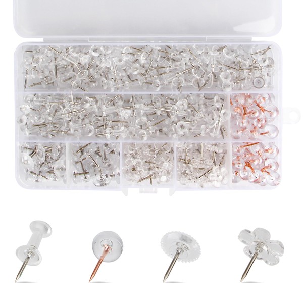 Pack of 320 push pins, flower push pins, round pins,