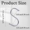 HZYUEKUN 10 Pcs S Hooks S-Shaped Stainless Steel Metal for