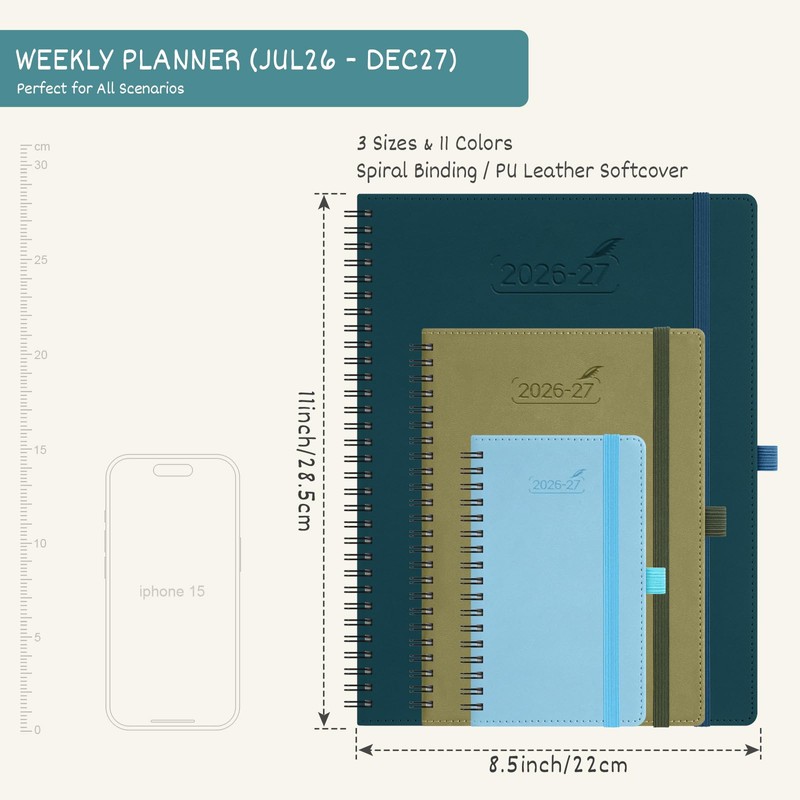 BEZEND A4 Academic Diary 2026-2027 Week to View (Jul 26