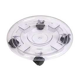Hortico Heavy Duty Clear Plastic Plant Caddy with Wheels, D12 / 30 cm