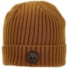 Timberland Men's Ribbed Watch Cap with Logo Plate, Wheat, One
