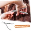 COHEALI 1Pair Hair Extension Pliers Tool Angled Clamp for Easy