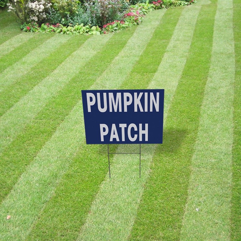 Fastasticdeals Weatherproof Yard Sign Pumpkin Patch Outdoor Advertising Printing Blue