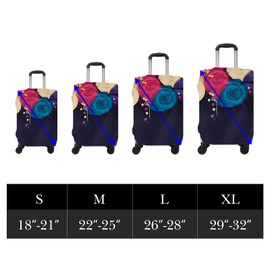 Adorila Luggage Covers for Suitcase Tsa Approved, Travel Suitcase Cover Protector Fits 22-24 Inch Luggage, Washable Baggage Covers (M, Happy Everyday), Happy Everyday, M