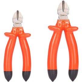 Sharp-tec Alicates diagonales de acero al cromo vanadio de 160 mm, tijeras para cables con mango antideslizante, cortador de alambre eléctrico