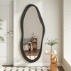 AAZZKANG Irregular Wall Mirror Full Length with Wood Framed Large