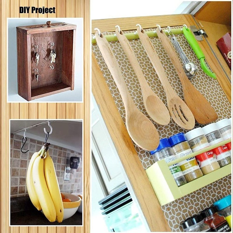 WKTRSM Pack of 30 Screw Hooks Ceiling Hooks with Protective