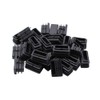 Yoohey 30PCS Black Rectangle End Caps Plastic Square Rectangle Furniture