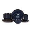 Stone Lain Brasa Modern Stoneware 16 Piece Dinnerware Sets, Plates