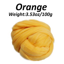 pson 3.53oz/100g Chunky Wool Yarn, Orange Soft Roving Yarn, Merino Style Bulky Yarn for Hand Knitting, Crocheting, DIY Projects