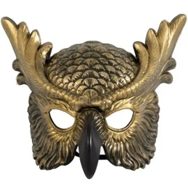 Decorative Owl Masquerade Mask Half Face Halloween Costume Accessory for Party Costume Festival Prop Themed Partiescolor: Silver, size: M
