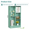LEYAOYAO 5 Cube Bookshelf with Base,3 Tier Modern Mint-Green Kids