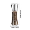 Salt and Pepper Grinder Set, Black Pepper Mill Refillable and