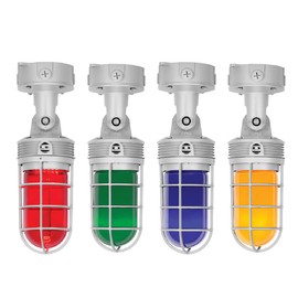 LEDVANCE Red Accessory Lens for Jelly Jar LED Luminaire, 120-347V, 80 CRI, 3 CCT Select 3000/4000/5000K, Adjustable Mounting, Dimmable, Gray, Red Lens - 1 Pack (63789)