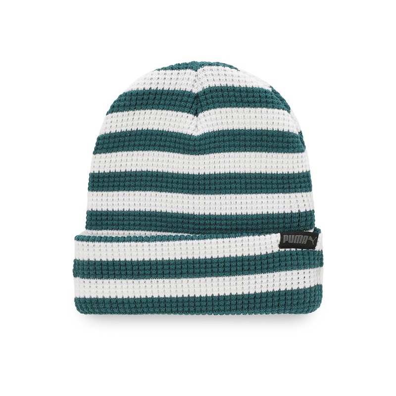 Puma Classics Mid Fit Beanie 025677 Knit Hat, Cold Green/Puma