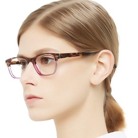 OCCI CHIARI Blue Light Blocking Reading Glasses Women Fashion Computer Readers 01.0 1.25 1.5 1.75 2.0 2.25 2.5 2.75 3.0 3.5 （Pink, 150）