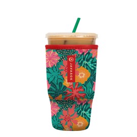 Sok It JavaSok Iced Coffee & Cold Soda Insulated Neoprene Cup Sleeve (Tropic Like It's Hot, Large: 30-32oz)