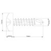 3.9mm x 19mm Black Self Drilling Pan Head Screws Steel