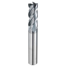 HARFINGTON Carbide Square Nose End Mill Bit 25/64" Cut Dia 4 Flutes TiAlN Coated Milling Cutter for Hardened Steel Metal (25/64" Shank 1" Cut Length 2-3/4" Long 30 Degree Helix HRC53-55)