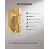 THORENS Crisp Sound Side-Slide Thin Brass Kerosene Lighter, Mermaid Gold
