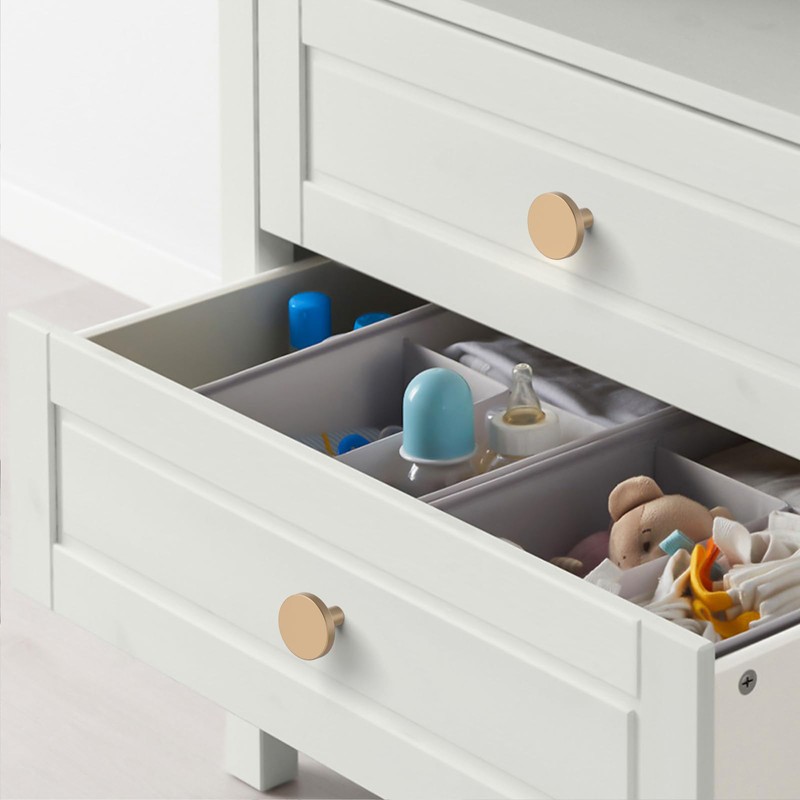 Amerdeco 30 Pack Champagne Bronze Cabinet Knobs Single Hole Cabinet