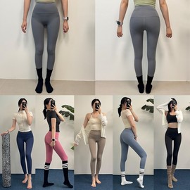 Zero Line Fit Leggings Yoga Wear: Hip-Up, Stretch, Plain, for Daily Workouts Zero Line Fit Leggings (Beige)/S