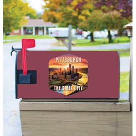 Pittsburgh Pennsylvania The Steel City Design Souvenir Magnetic Mailbox Cover