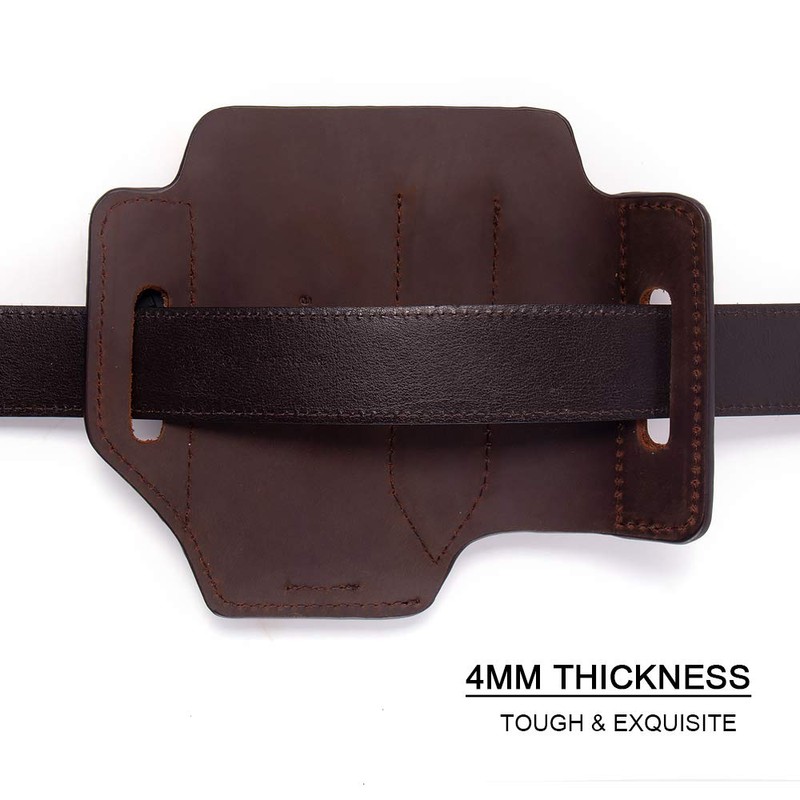 Gentlestache Multitool Sheath for Belt, Leather EDC Pocket Organizer for