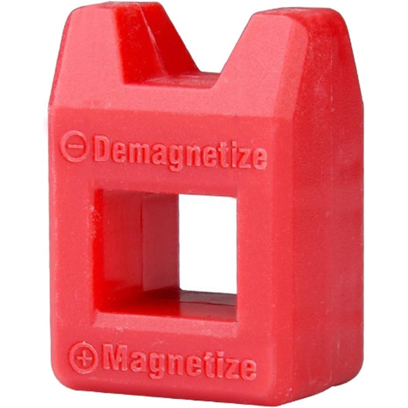 Red Magnetizer Demagnetizer for Screwdriver Tips Screw Bits Magnetic Tool