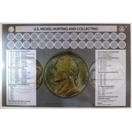 U.S. Nickel Hunting and Collecting 11" x 17" Coin Rol Laminated Mat