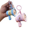 WIizyzfhy Relaxing Music Box Megaphone Keychains Multifunctional Mininature Turntables Keychains,