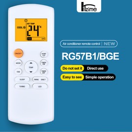 HZIME New Replaced AC Remote Control Compatible for Midea MRCOOL FRIMEC Klimaire Air Conditioner RG57B1/BGE RG57B2/BGE RG57B/BGE RG57A6/BGEFU1 RG57H3/BGEFU1RG57/BGE RG57A/BGE RG57A6/BGEF RG57A7/BGE