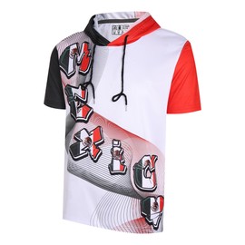 Pullonsy Running Dri Fit Hoodies For Men Boys Dad Son Summer Beach Party Hooded T-Shirt Workout Gear Tops Mexico Flag White Shirt,Men Size Small