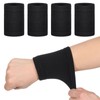 YQQYG 4Pcs Wrist Compression Sleeve, Soft Elastic Wrist Brace, Carpal