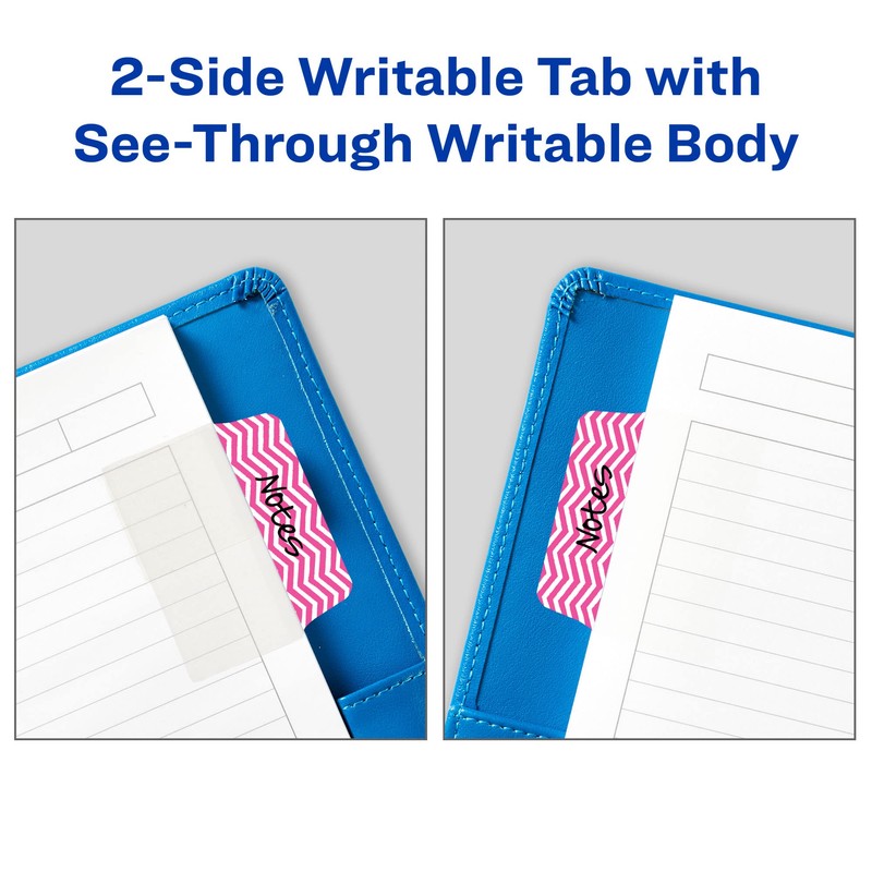 Avery Multiuse Ultra Tabs, 2" x 1.5", 2-Side Writable, Assorted