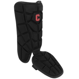 Cienfy Batter’s Baseball Leg Guard with Adjustable Straps - for Youth and Adult (Black S)