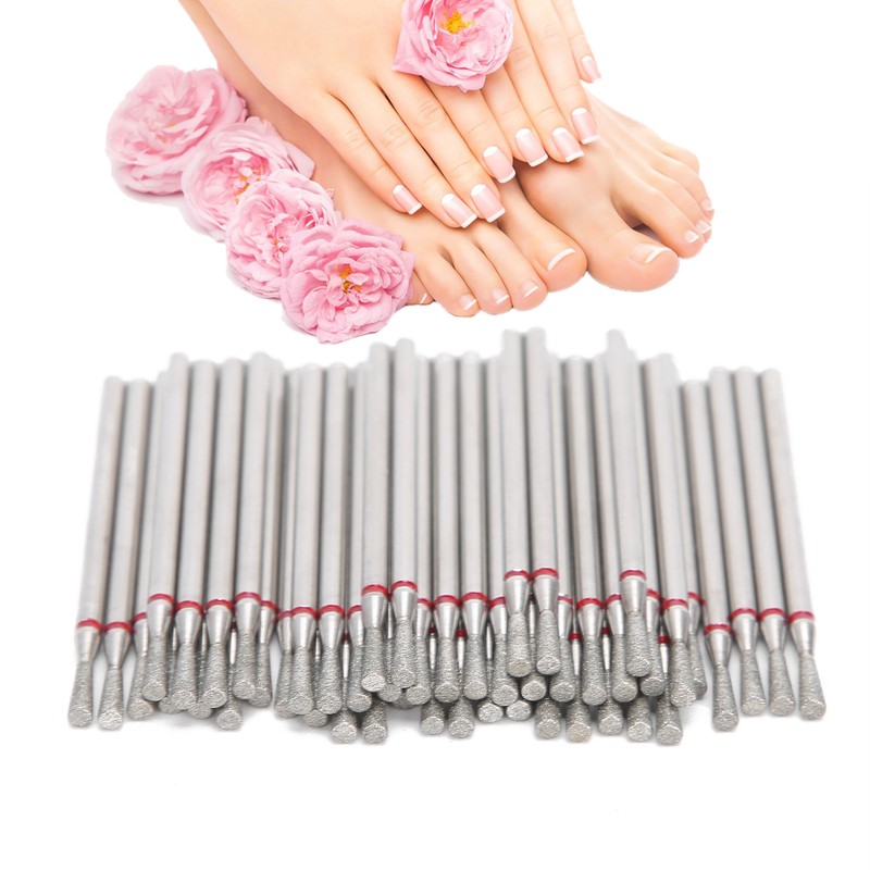50pcs Inverted Cone Shape Nail Polishing Grinding Head Nail Art