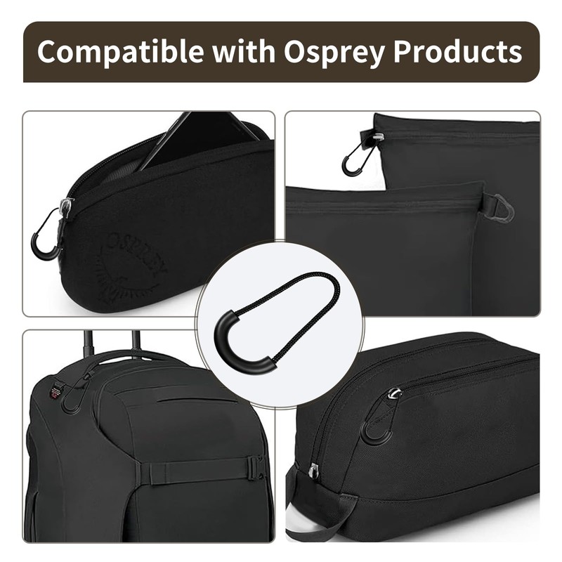 Zipper Pulls Compatible with Osprey,10PCS,Removable U Shape Zipper Pull Replacement