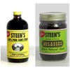 Steens Sweetening 2 Item Lagniappe Bundle- 1 Steens 100% Pure Cane Syrup 16 Oz and 1 Steens Home Style Molasses 11.5 Oz
