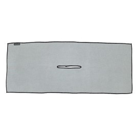 Center Cut Microfiber Golf Towel 16"x40" - Gray with Black Edge