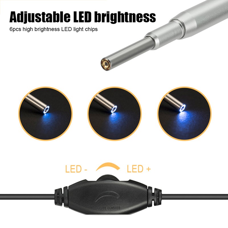 3.9mm 3-In-1 Phone Visual Ear Spoon Examination Endoscope Ear Cleaner