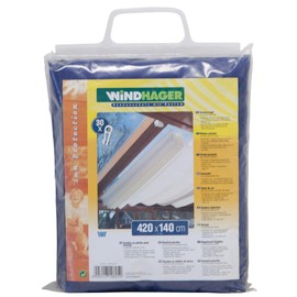 Windhager rope-pull sun sail, uni-blue, 270 x 140 cm