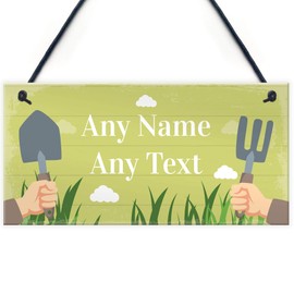 RED OCEAN Garden Lover Gift Garden Sign Summer House Greenhouse Allotment Plaque Gift