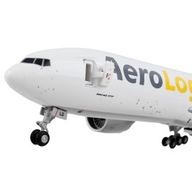 DCD Boeing 777F Commercial Aircraft 'AeroLogic' White 'Gemini 200-Interactive' Series 1/200 Diecast Model Airplane