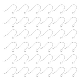 UNICRAFTALE 300Pcs Ear Wires 316L Surgical Stainless Steel Earring Hooks Metal Ear Wire with Horizontal Loop Earring Supplies for DIY Earring Jewelry Making 2mm Hole