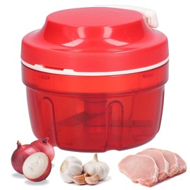 Manual Onion Chopper for Vegetables, Fruits, Onions, Nuts, Garlic (Red)