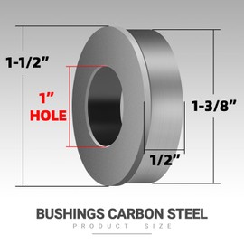 AR-PRO (4-Pack) 1" Bushings Carbon Steel - ID 1" x OD 1-3/8" Applicable Lawn Mower and Most Riding Mower Wheel Bushings Replacement