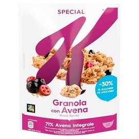 Kellogg's Special K | Gusto Frutti di Bosco | Granola con Avena Croccante, Ribes Nero e Mirtilli | 71% Avena Integrale | Confezione Singola da 320g (1 x 320g)