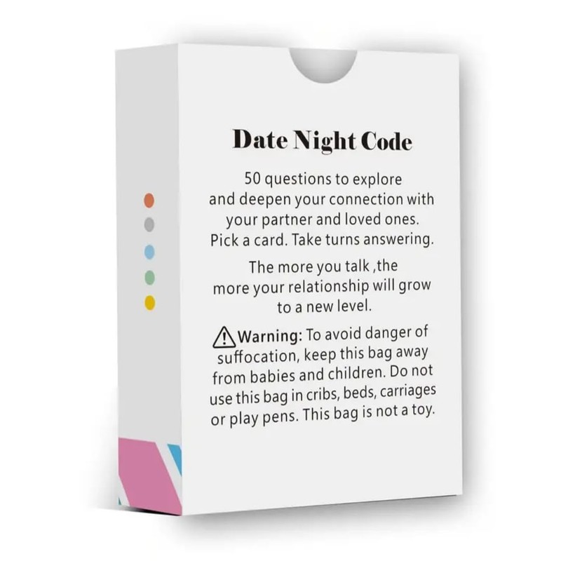 Game for Couples Date Night Code Card Game, 50 Questions