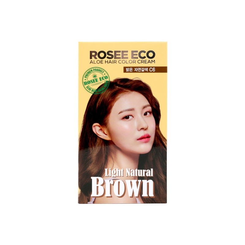 Rose Eco Aloe Hair Color Cream C6 Light Natural Brown